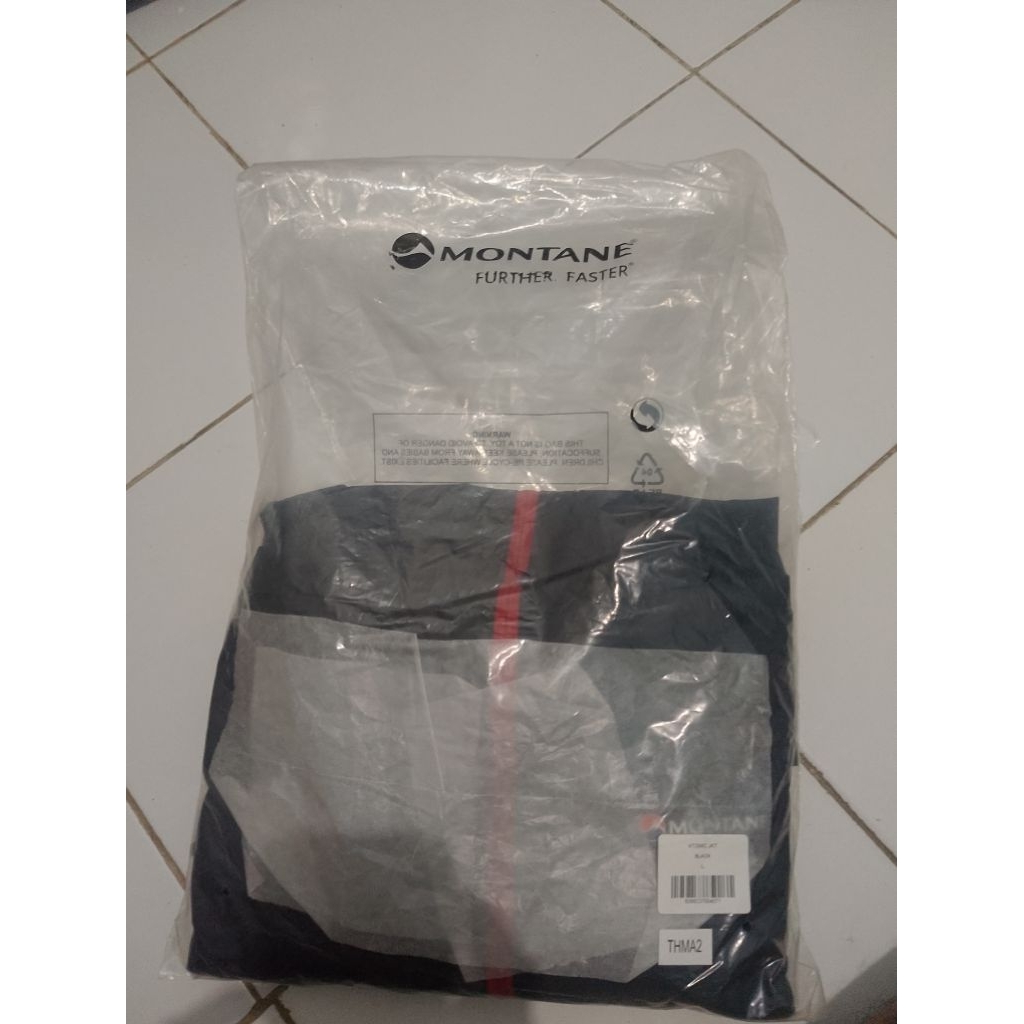 Jaket Waterproof MONTANE ATOMIC BLACK