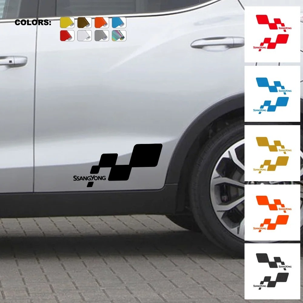 Stiker Mobil untuk Ssangyong Rexton Korando 2022 Torres Tivoli Grand 2021 Actyon Sport Musso Auto Gr
