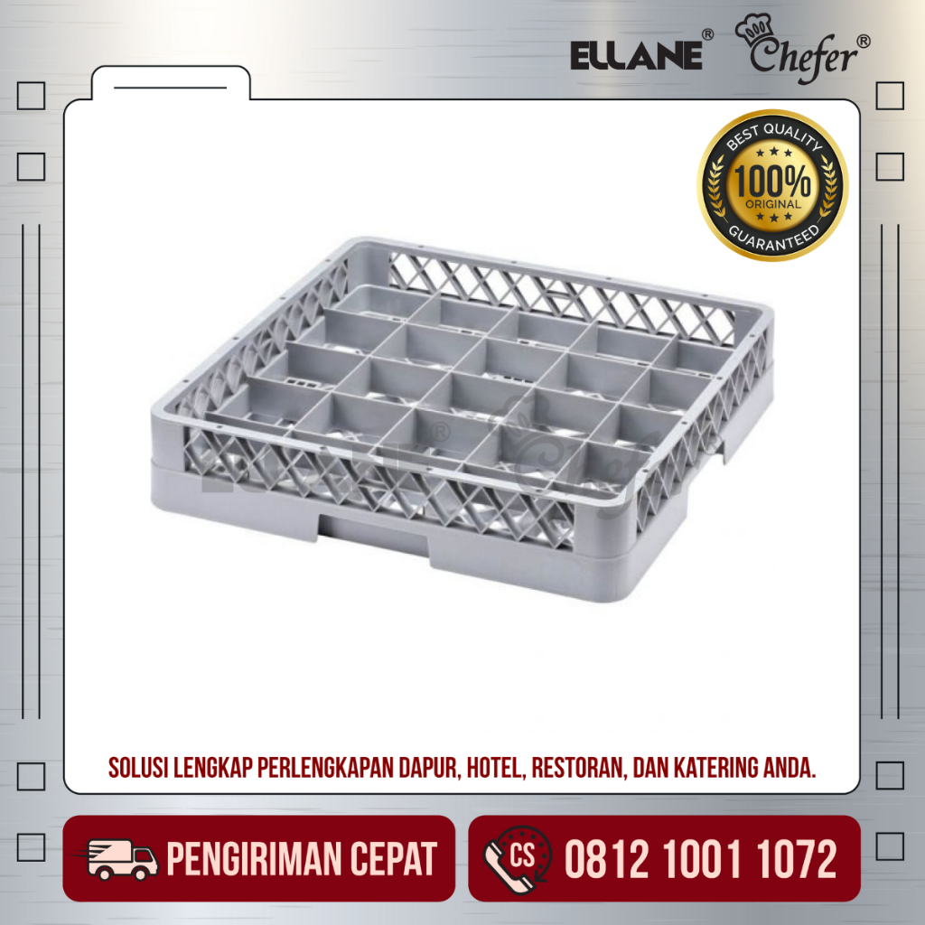 25 compartment glass rack grey JD-25RB