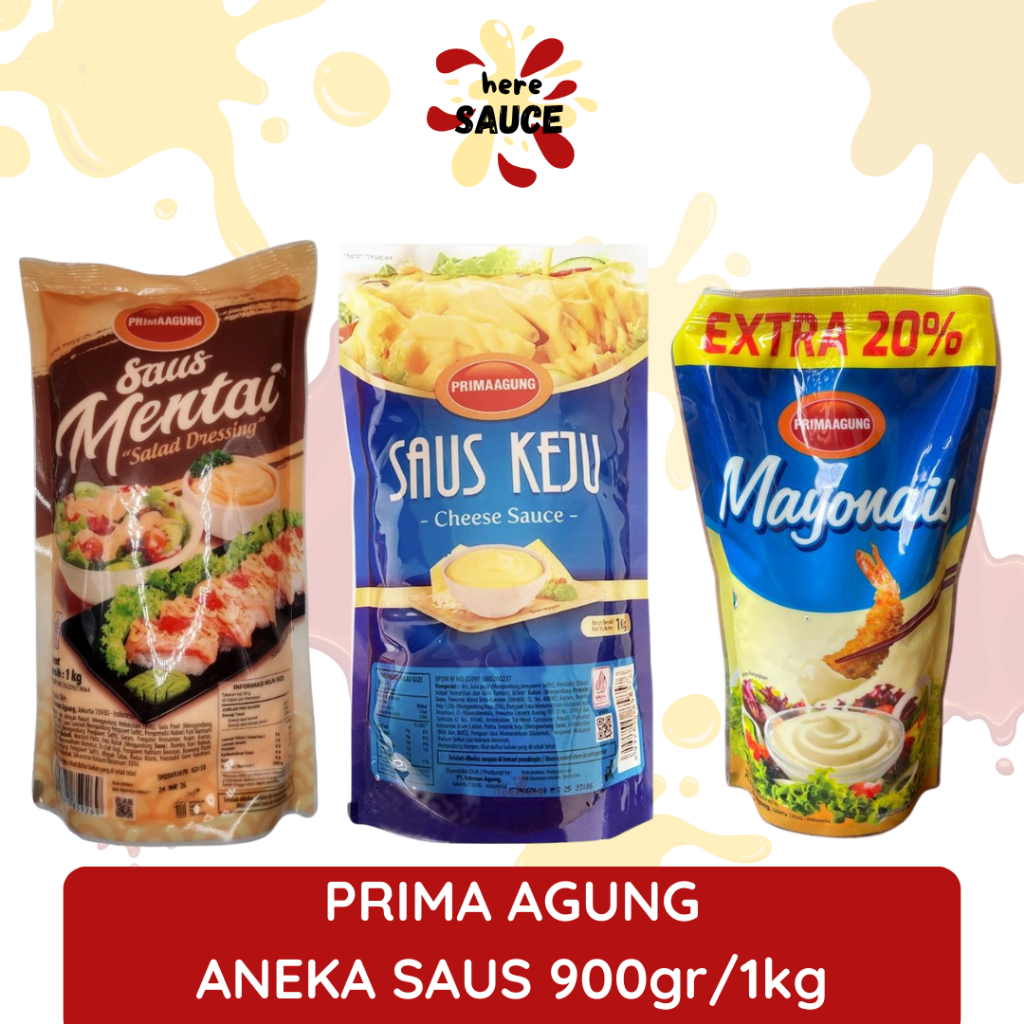 Saus Mentai | Saus Keju | Mayonaise | Prima Agung Aneka Saus 1kg