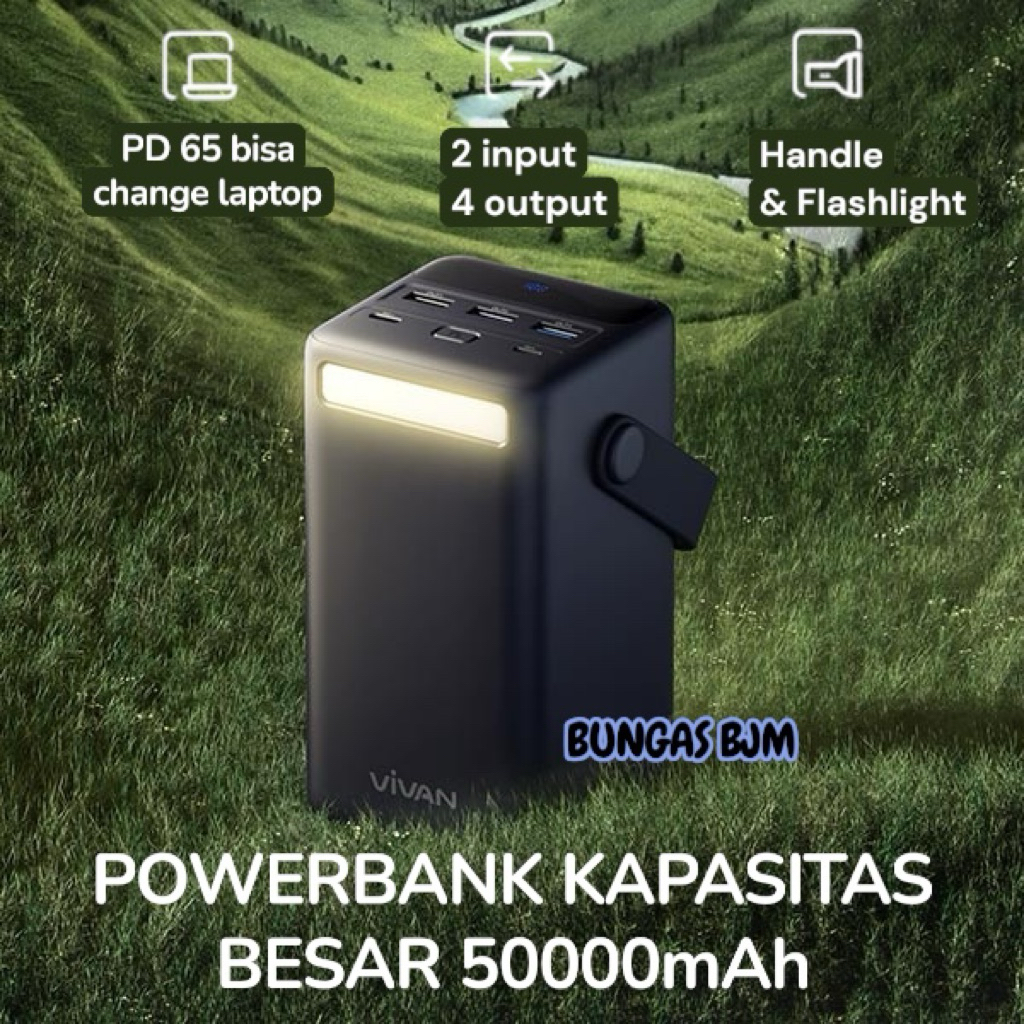 VIVAN POWERBANK VPB-B50 50000mAh FAST CHARGING 65W