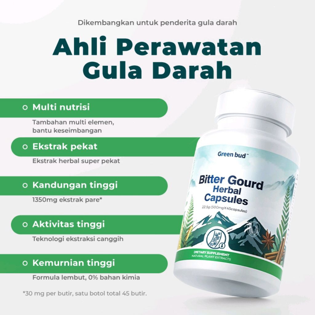 Green Bud Bitter Gourd – Kapsul Herbal untuk Gaya Hidup Sehat & Seimbang