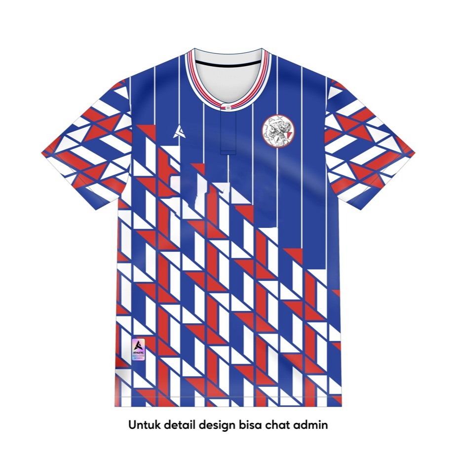 ATHLETIC SPORTWEAR - Jersey Bola Fantasy Ajax Away - 1990 Fullprinting Casual - Atasan