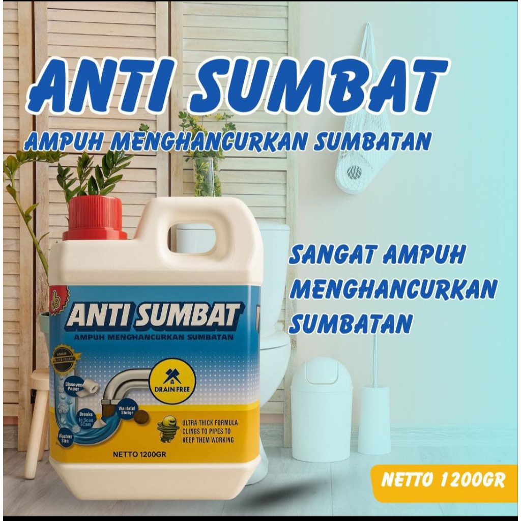 Anti Sumbat Menghancurkan Sumbatan WC Mampet Wastafel  Saluran Air DrainFree