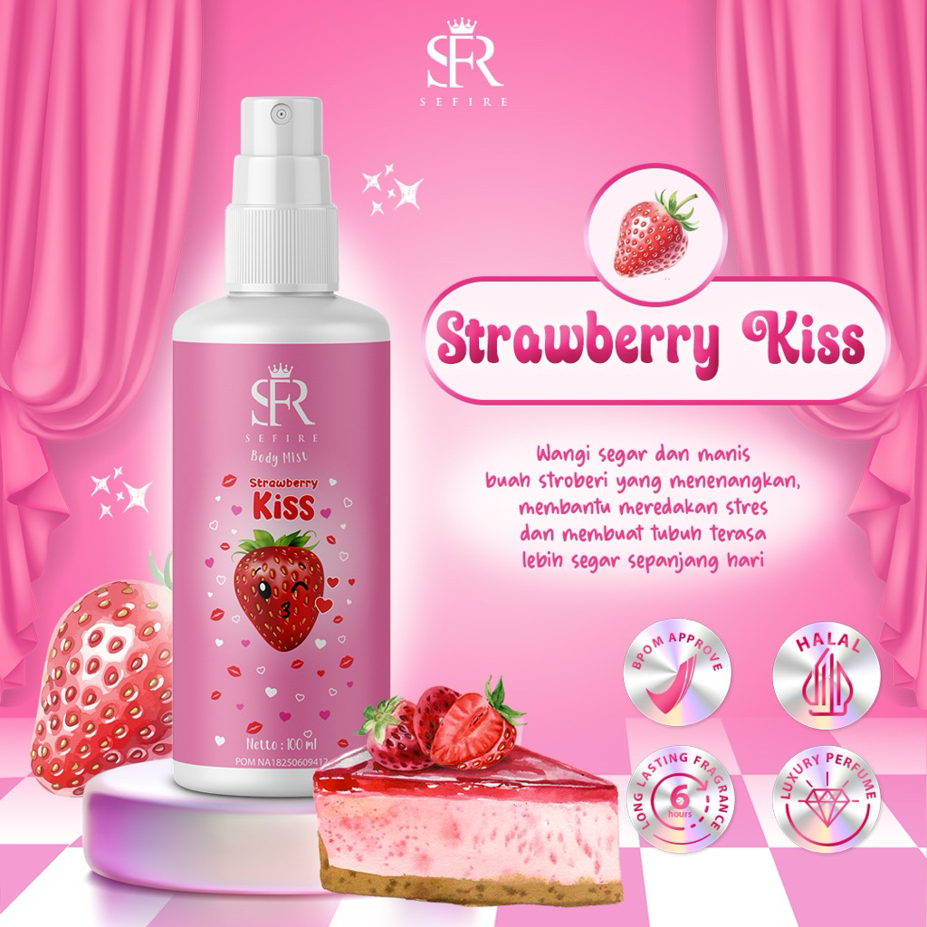 SEFIRE Parfum Dessert Series 100ml | Aroma Strawberry Kiss | Best Seller | Premium parfum | BPOM & H