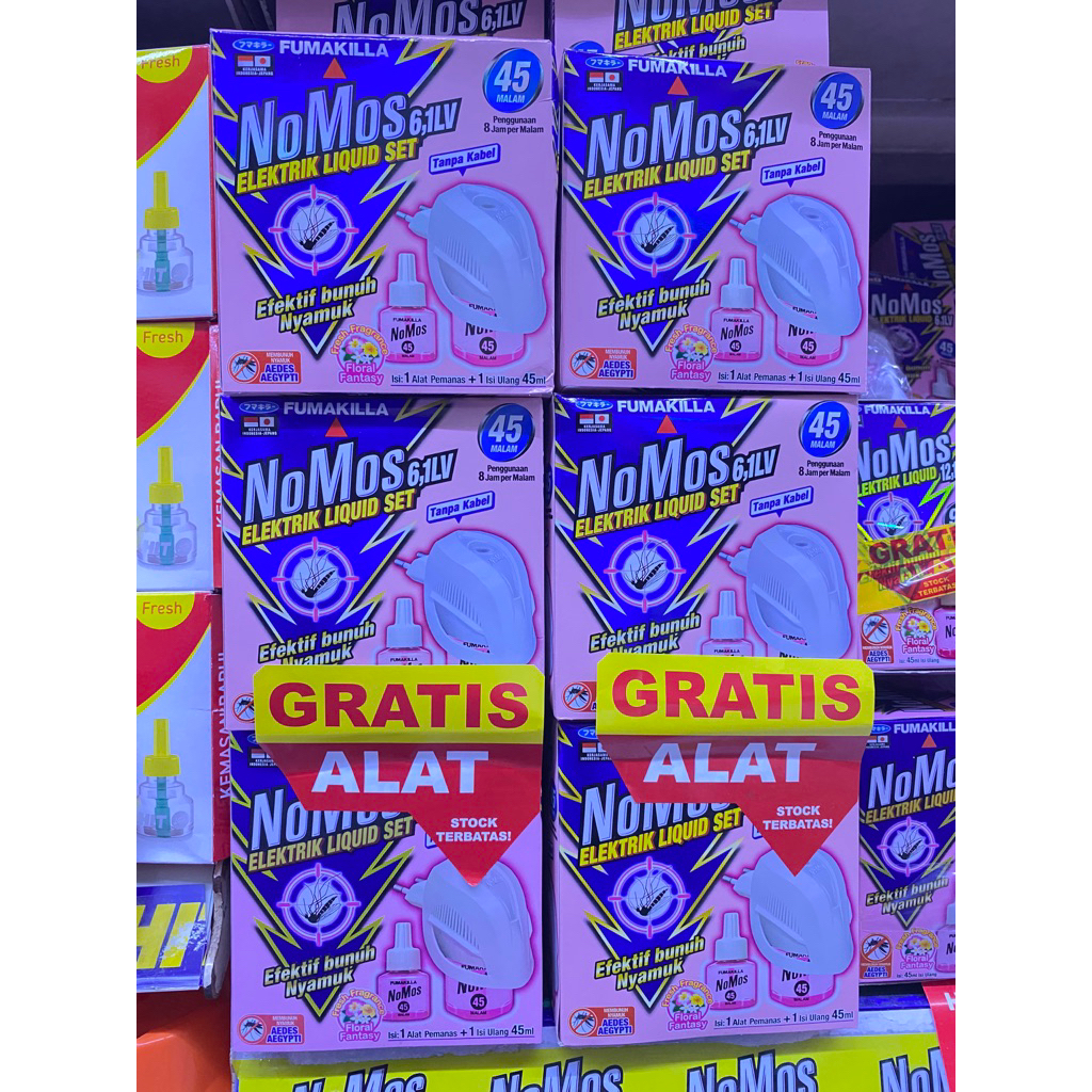 (ALAT DAN REFFIL) fumakila Nomos elektrik liquid tanpa kabel 45 malam / PROMO MURAH / PAKET HEMAT