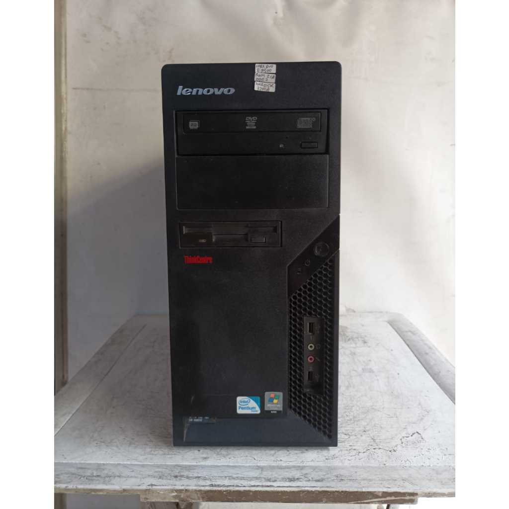 cpu lenovo thinkcentre intel core duo e7500 ram 2gb ddr2 hardisk 320gb siap pakai