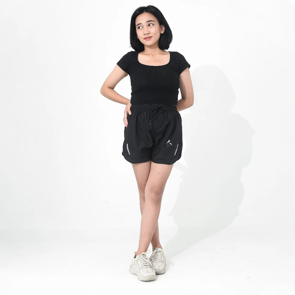 Celana Running Parasut Celana Pendek Parasut Olahraga Saku Resleting Pria Wanita Running Gym Sport K
