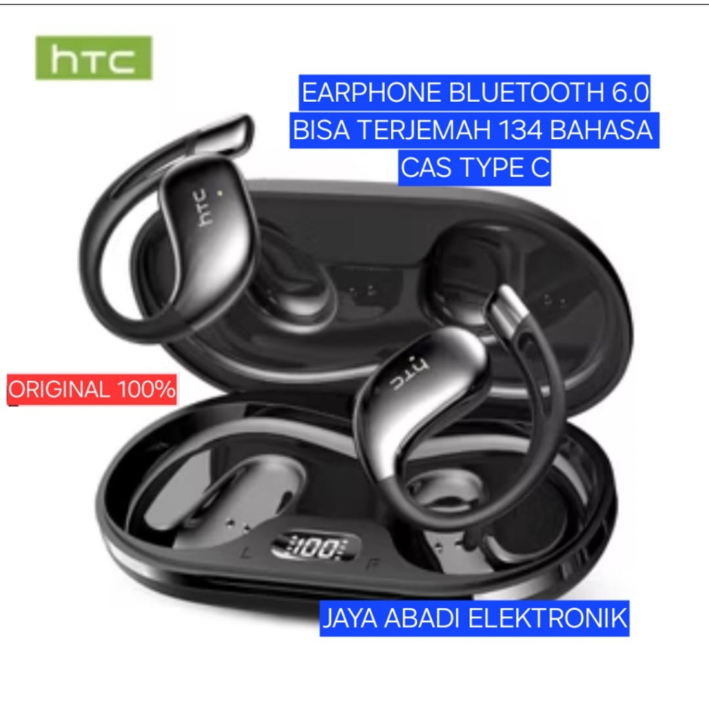 H33 PENERJEMAH LANGUAGE AI OTOMATIS HTC ORI 100% EARPHONE BLUETOOTH 6.0 ALAT TERJEMAH SEGALA BAHASA 