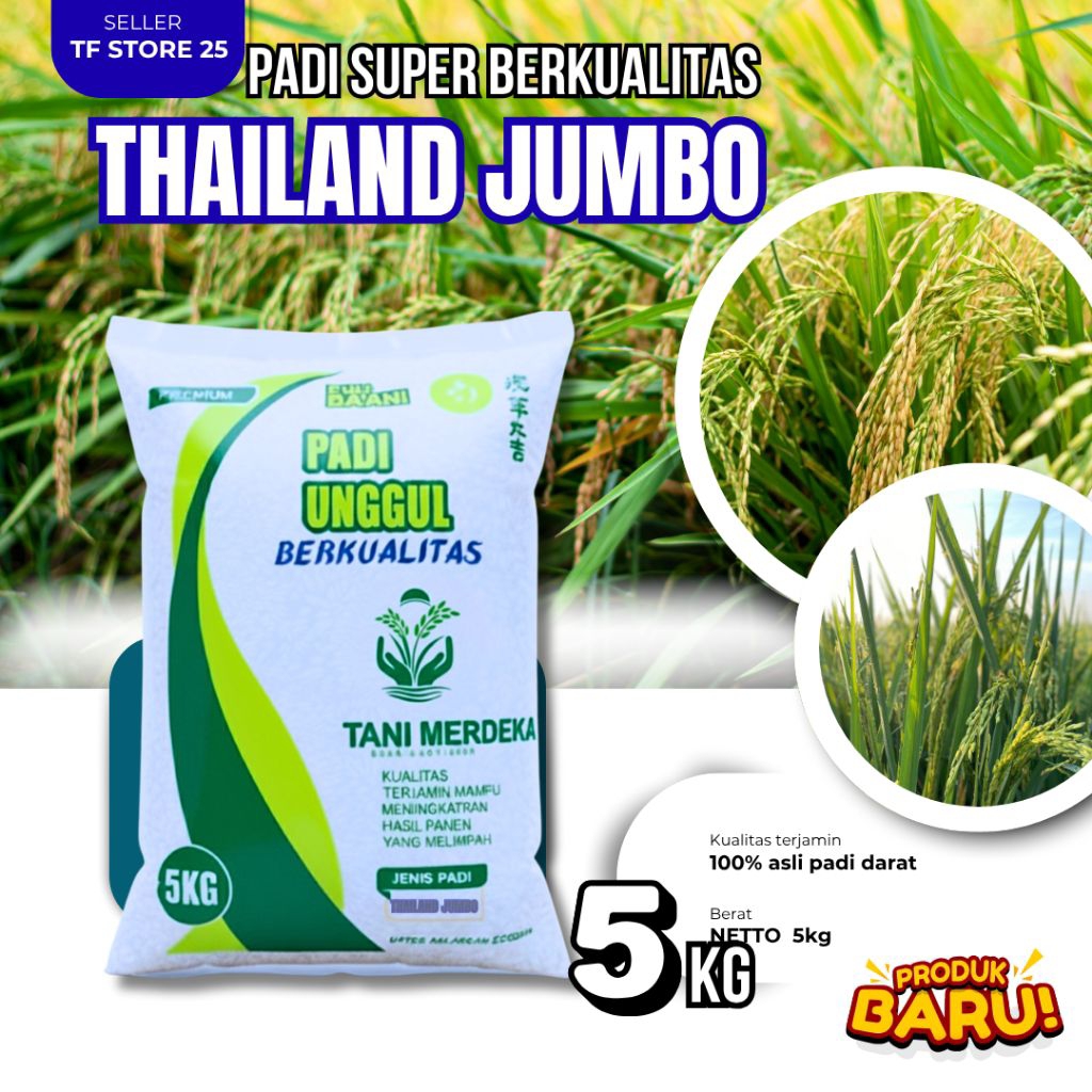 Benih padi Thailand jumbo original kemasan 5kg