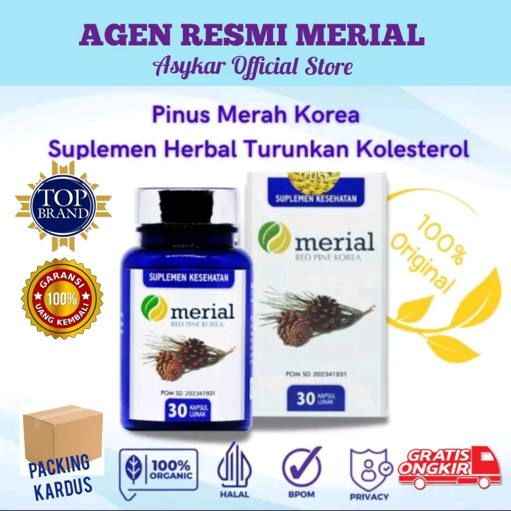 MERIAL FISH OIL ASLI 100% ORIGINAL OBAT DARAH TINGGI HIPERTENSI ASAM URAT