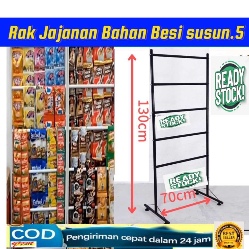 Rak jajanan/gantungan jajanan warung/Rak sembako Bahan besi antikarat