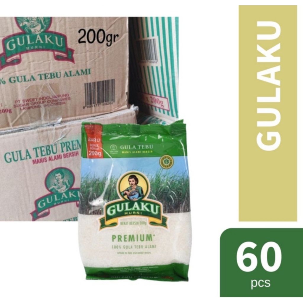 Gulaku hijau 200 gram/ Gulaku kuning 200gr ( satu dus isi 60 pcs ) PREMIUM PROMO TERMURAH
