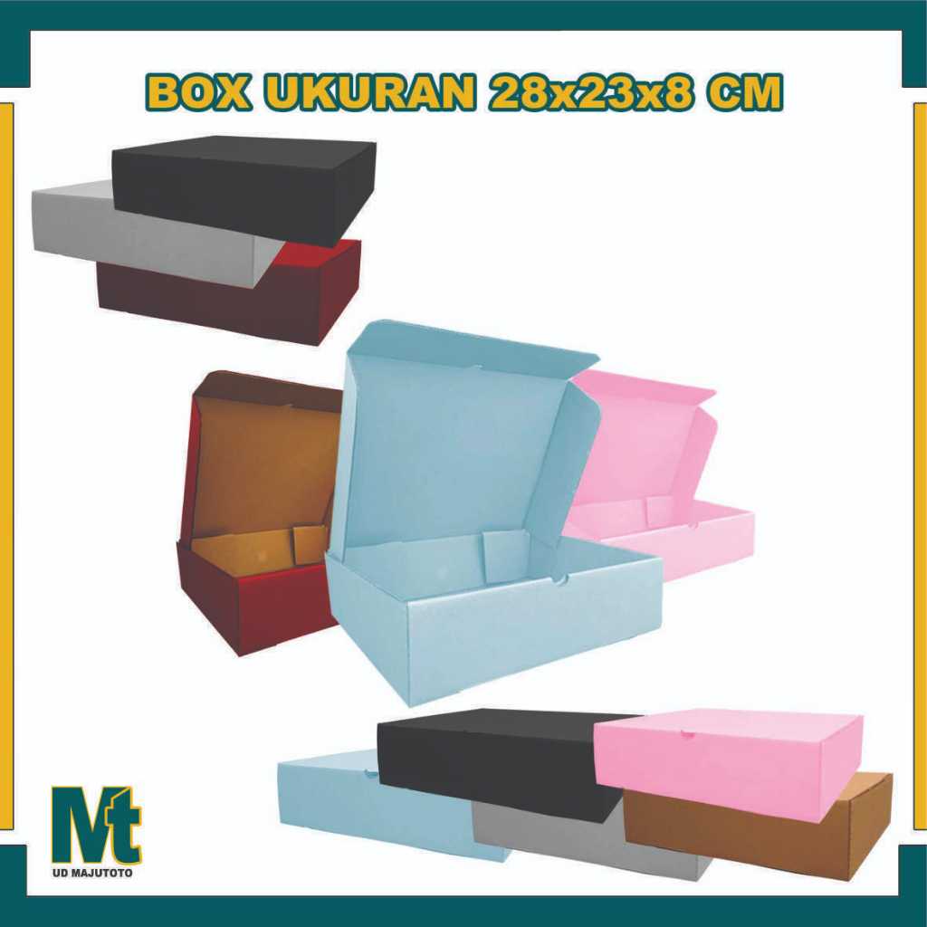 Box 28x23x8 Cm / Box Lipat Depan Dan Lipat Samping / Box Hampers / Kardus Sajadah