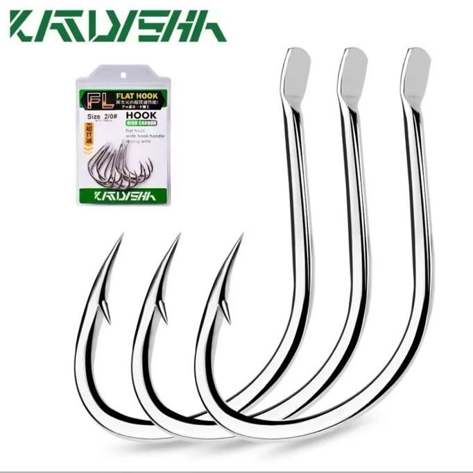 KATYUSHA HOOK PIKE FLAT CARBON STEEL | KAIL LIGHT JIGGING