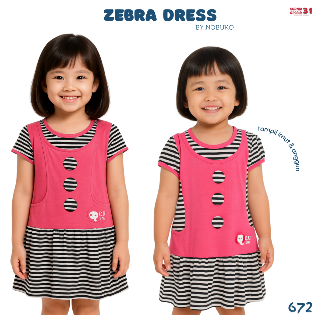 Dress Anak Perempuan Katun  Motif – Dress Anak Pesta  Katun Jepang - 672