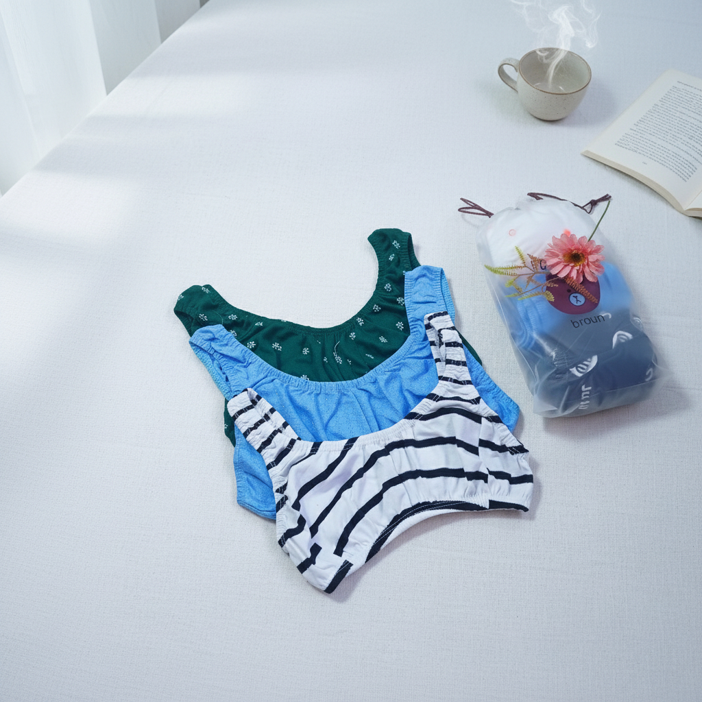 Set 12 PCS Miniset Wanita Dewasa Sport Bra Tanpa Busa Miniset Anak SMA Miniset Remaja Dewasa