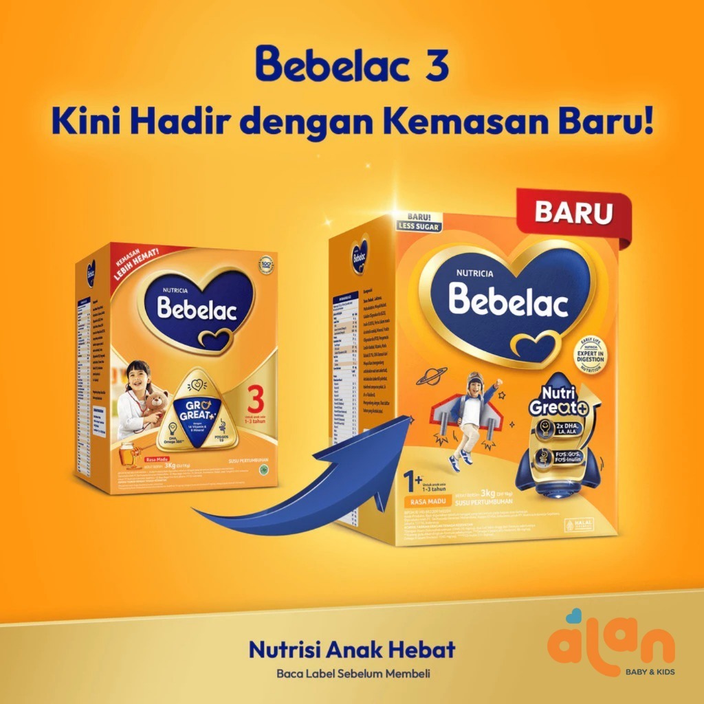 Bebelac 1+ (1-3 Tahun) Great 1800gr Susu Formula
