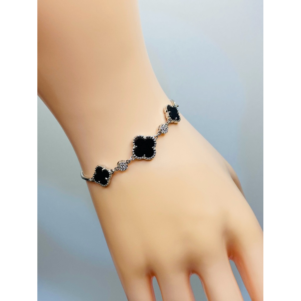 Gelang serut van cleef gelang italy serut silver  asli perak 925