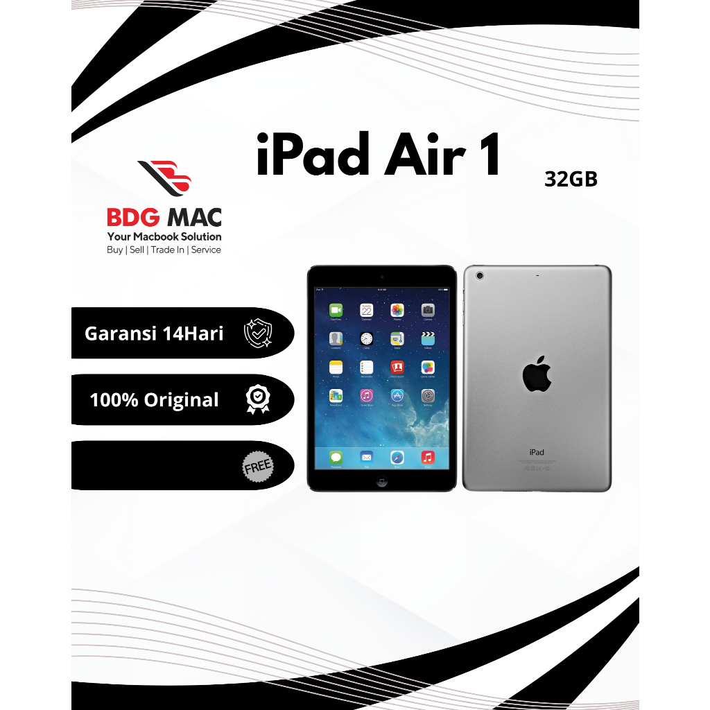 iPad Air 1 Wi-Fi 32GB Second Original