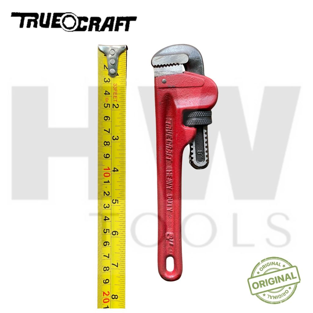 Truecraft Pipe Wrench 8 Inch Rare Item Tools Kunci Monyet Pipa Tang Buaya 200 mm Heavy Duty Koleksi 