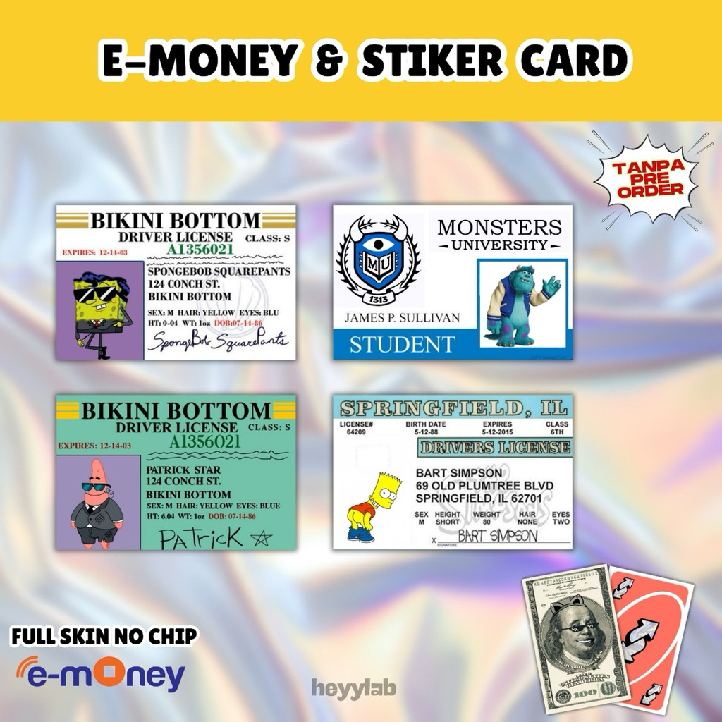 Kartu E-money & Skin card custom | Custom E money | Skin Card / Garskin Kartu | Stiker kartu custom