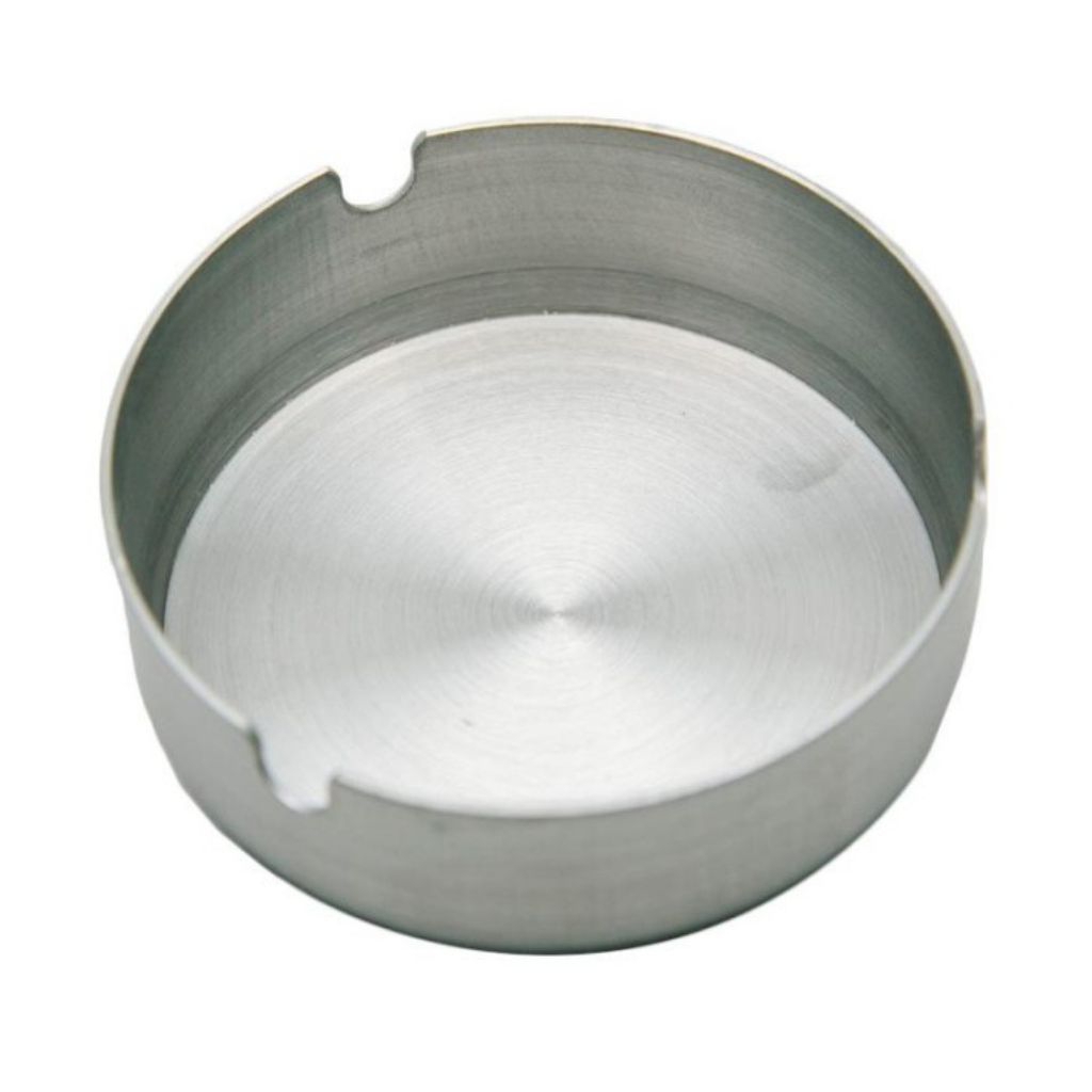 Asbak Bulat 12 Cm Tebal Kuat Stainless Steel