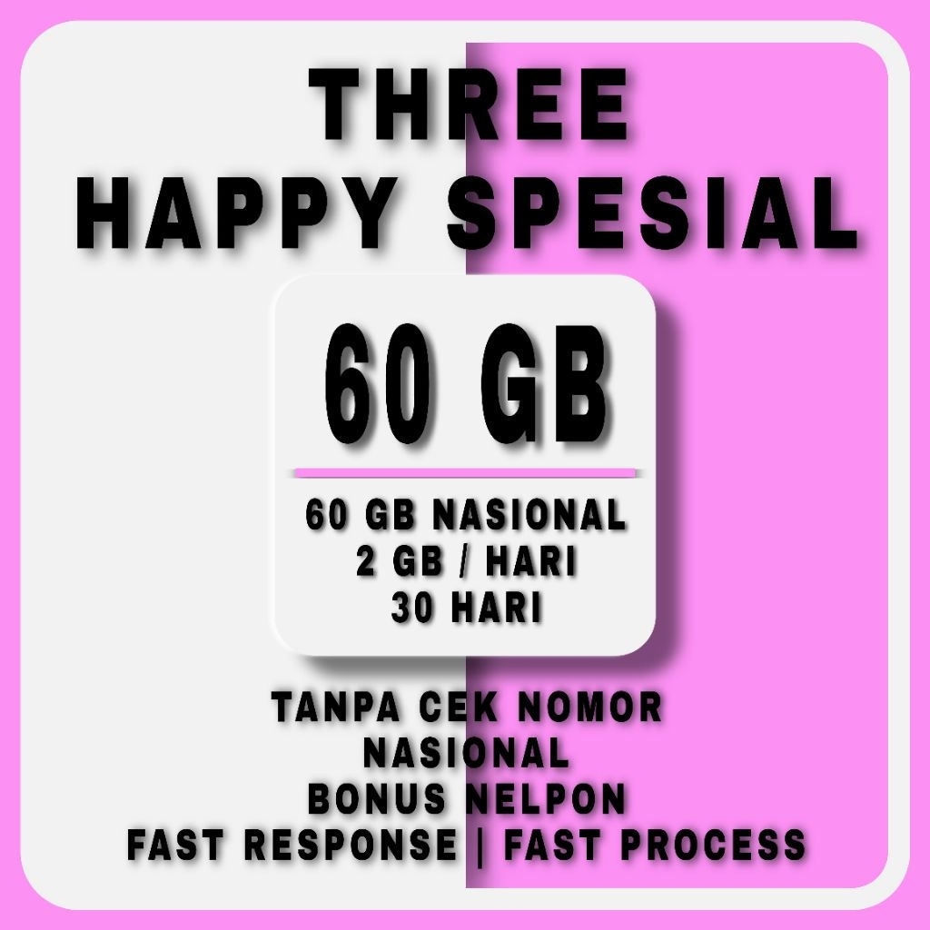 PAKET DATA 3 / THREE / TRI (HAPPY SPESIAL)