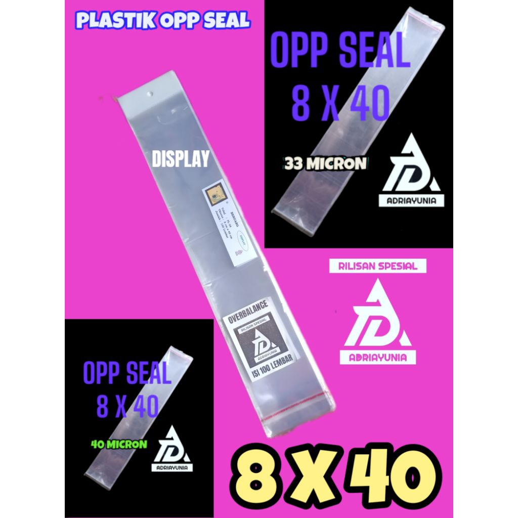 Plastik Opp 8x40 Dupa & Souvenir - Plastik Opp 8 x 40 Toys & Stick - Opp Seal Tebal