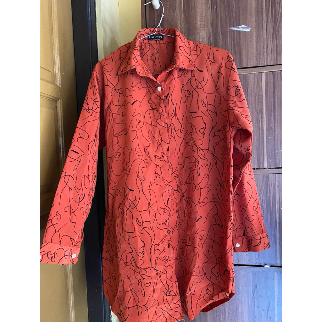 Preloved kemeja motif