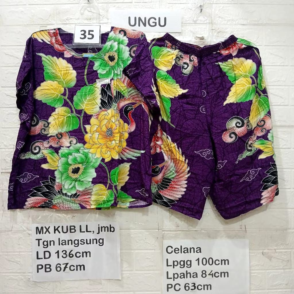 Babydoll Dewasa Setelan Babydoll Pendek Baby doll Kencana Ungu Asli Label Biru Ld 140 Stelan Babydol