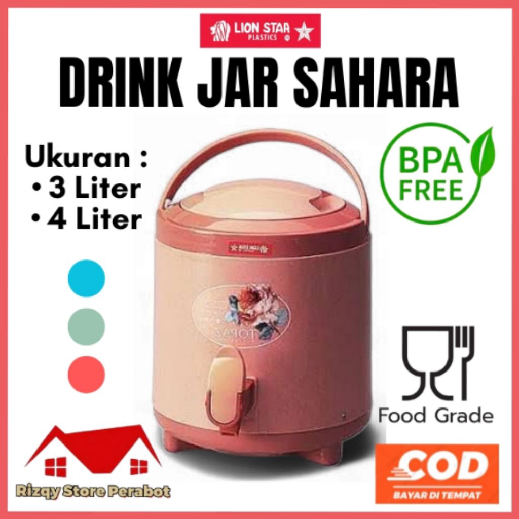 Drink Jar Sahara Lion Star 3 Liter & 4 Liter/ Dispenser air Sahara Lion Star/ Lion Star Tempat Minum