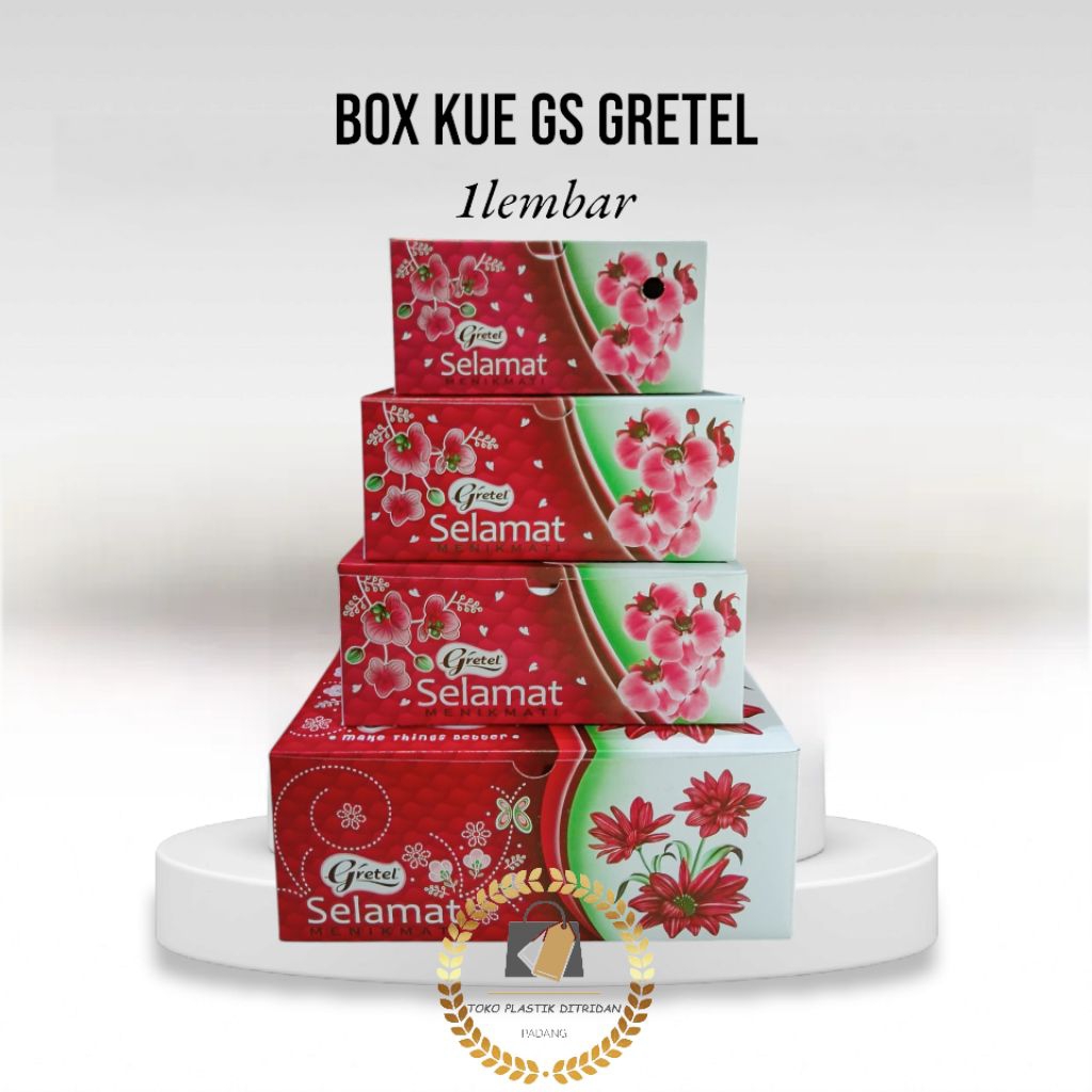 Dus Kotak Snack Dus Kue Dus Nasi Catering Motif Bunga GS Gretel 15x15 18x18 20x20 25x25