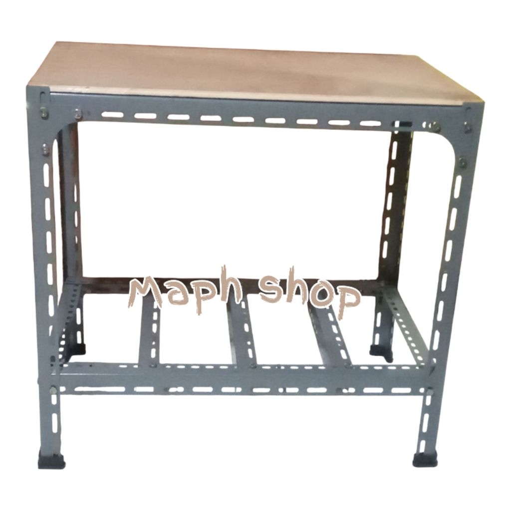 meja 2 susun besi siku lubang tebal 1mm