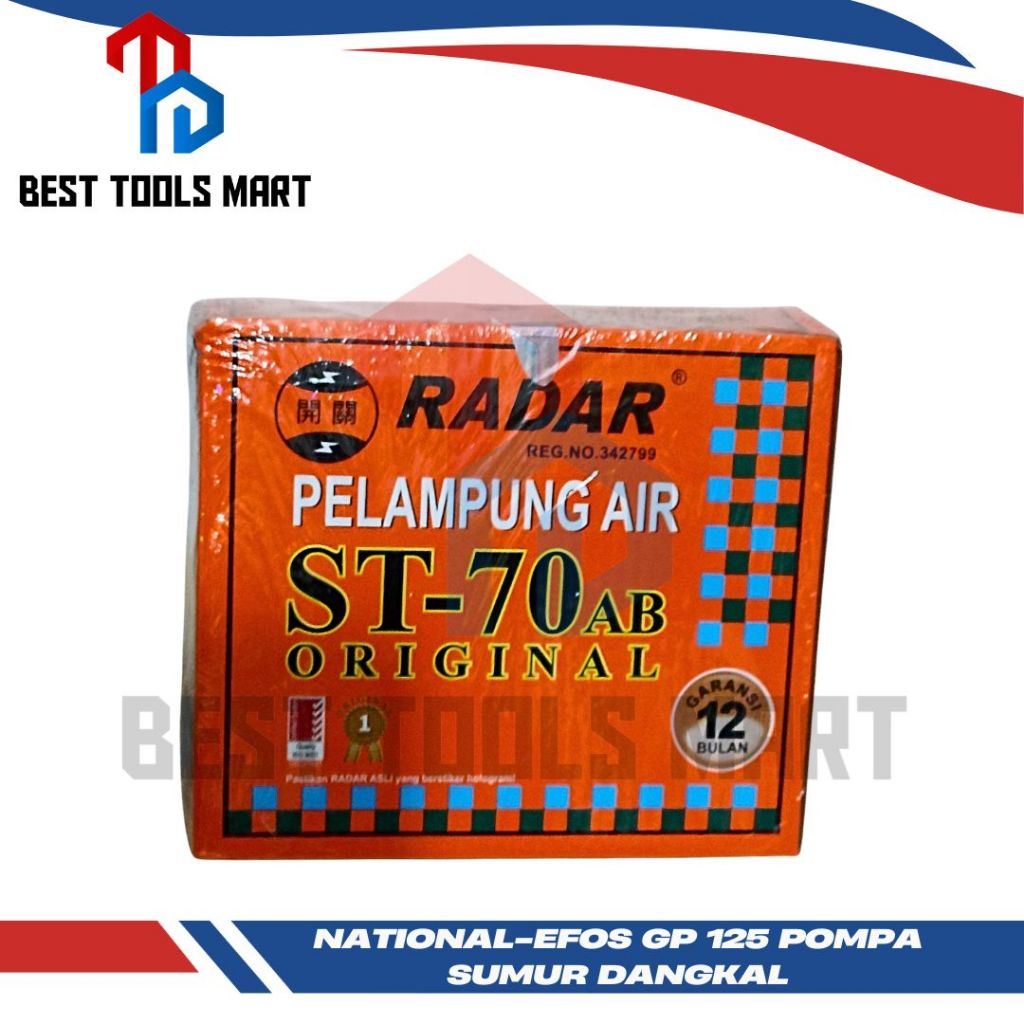 Radar ST-70AB Otomatis Pelampung Toren Orange - RADAR ORIGINAL PELAMPUNG TOREN ST70AB ORANGE / RADAR