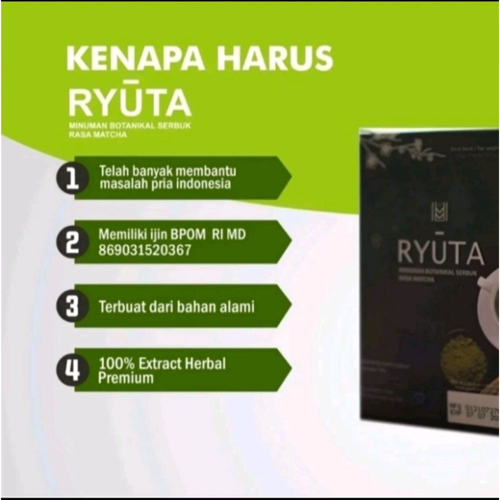 1Box isi 7 sachet Ryuta Asli Original TERMURAH Kemasan Terbaru BPOM