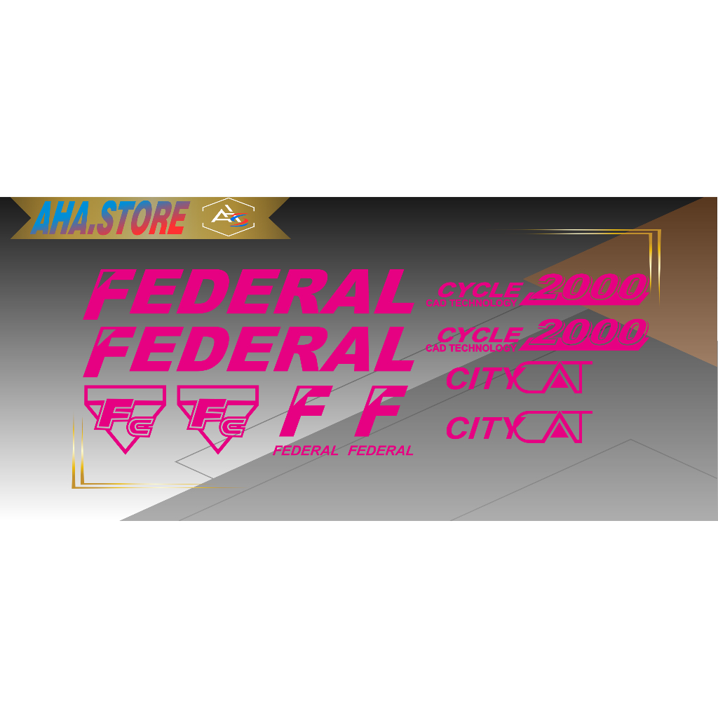 Ready Sticker Sepeda Federal City Cat Cutting Tahan Lama