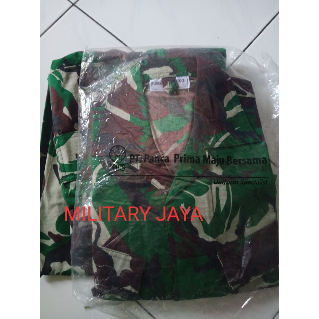 BAJU PDL PANCA PRIMA/1 STEL PDL LORENG PANCA JATAH TNI AD