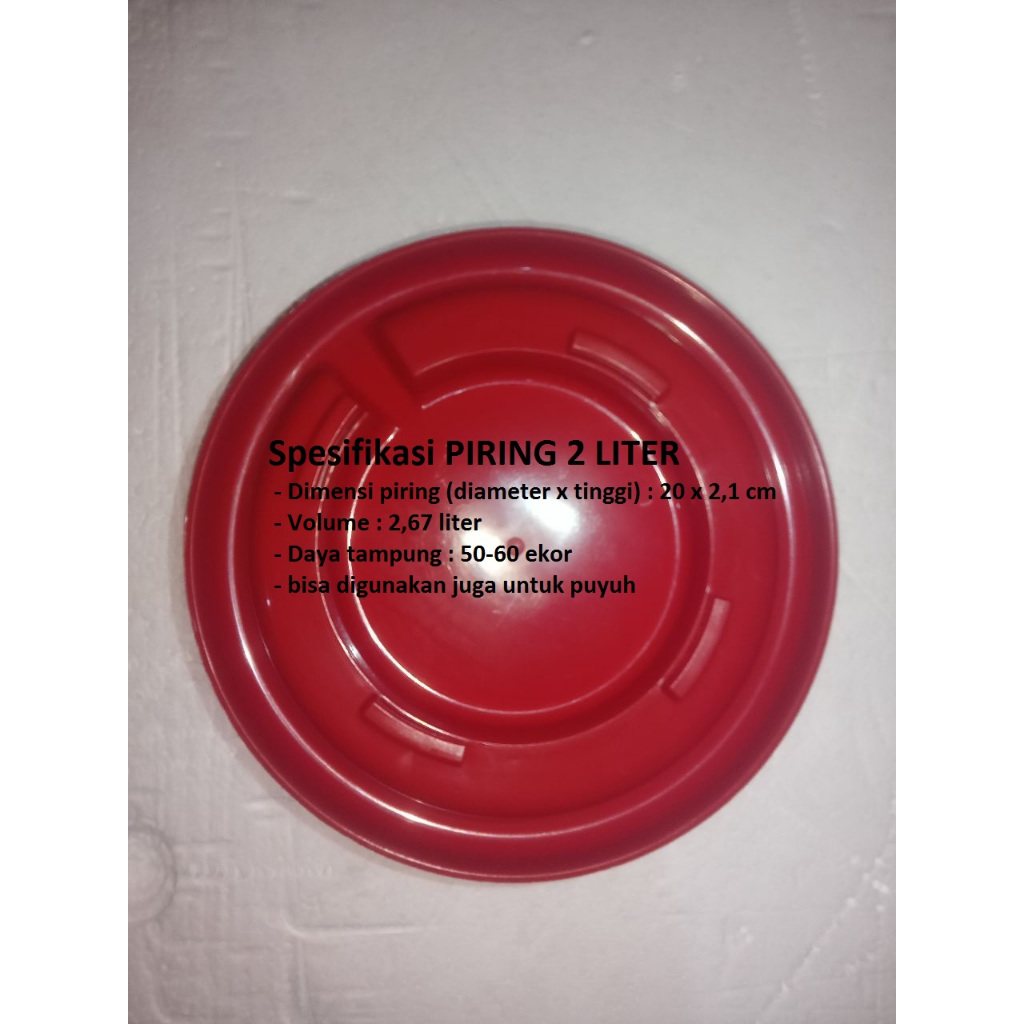 Piring Tempat Minum Ayam 2 LITER MEDION