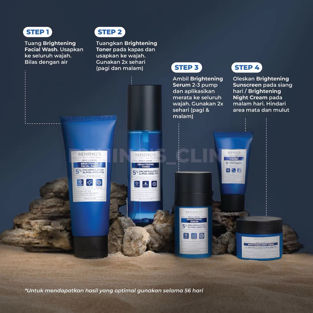 Promo Bening's  Paket Dasar Men Bening's Skincare FREE Serum | Benings Clinic