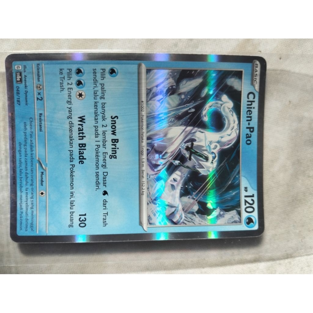 kartu pokemon chien-pao hologram sv8a