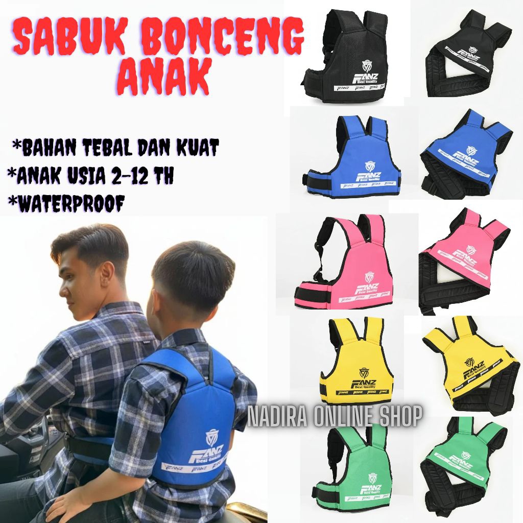 SABUK BONCENG ANAK SABUK BONCENGAN ANAK SABUK PENGAMAN BONCENG ANAK SABUK BONCENG ANAK SEPEDA MOTOR 
