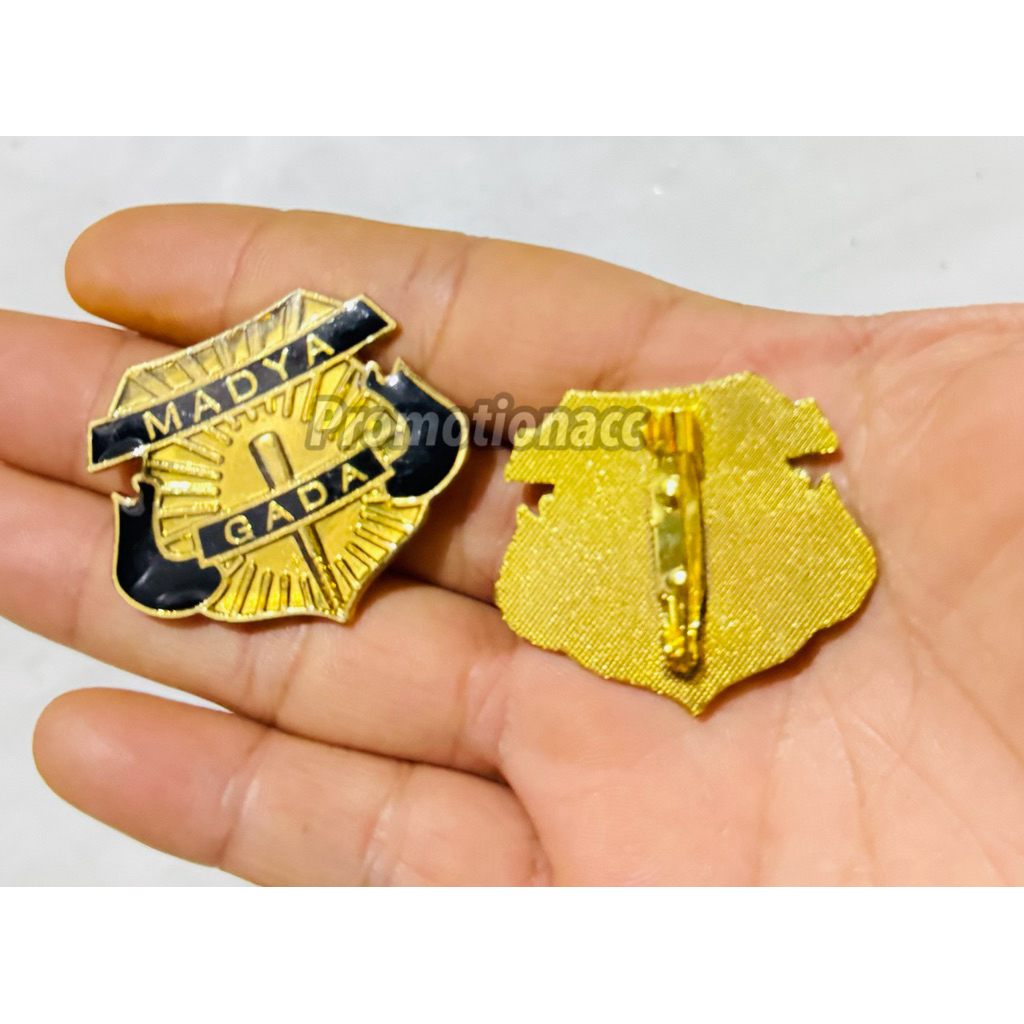 Pin Gada Madya Security Satpam Peniti Logam Kuningan PREMIUM 100% ORIGINAL