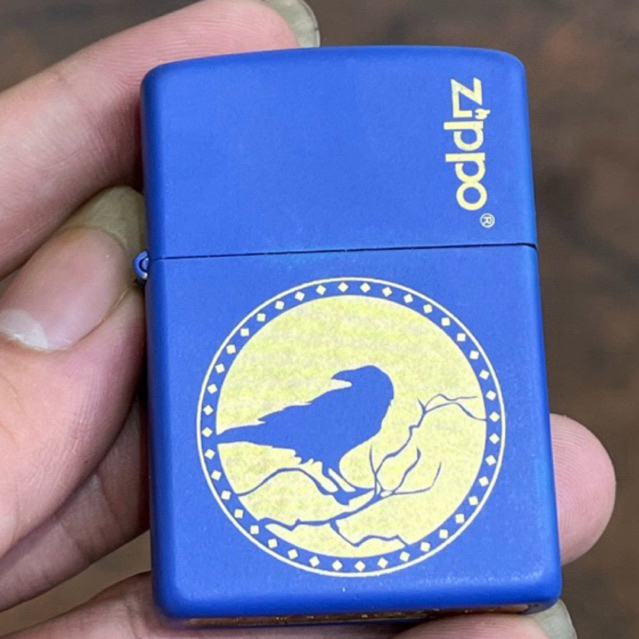 korek api zippo usa ori 1 side motif bird blue best quality