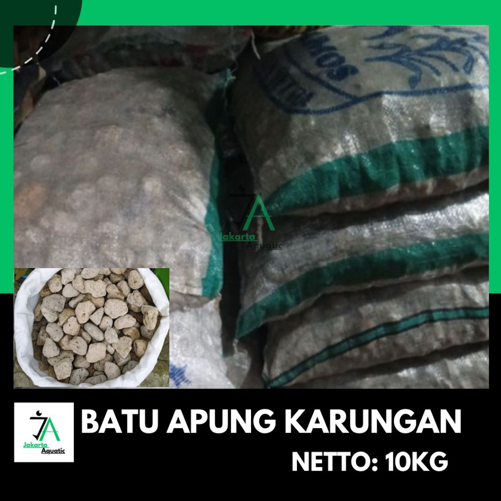Batu apung karungan netto:10kg / batu apung/media filter batu apung / media filter / filter