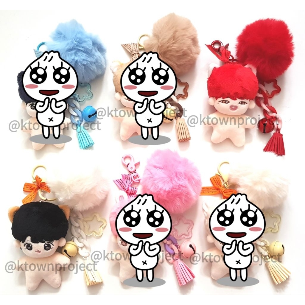 [READY - CLEARANCE SALE] 10cm WANNA ONE DOLL KEYCHAIN KEYRING ONG SEONGWOO KANG DANIEL JIHOON KUANLI
