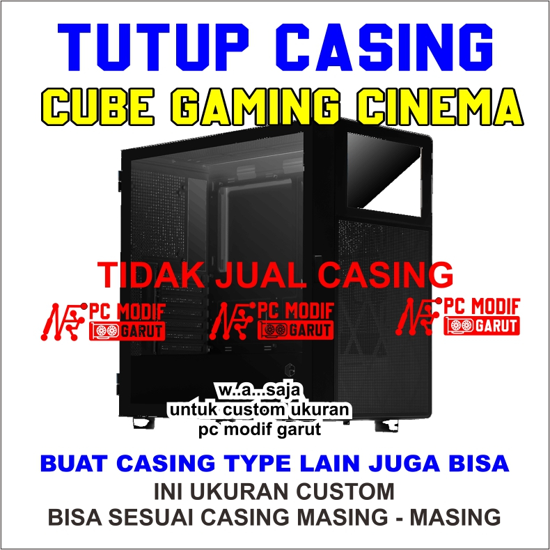 SIDE PANEL CASING PC cube gaming cinema HANYA TUTUPNYA SAJA