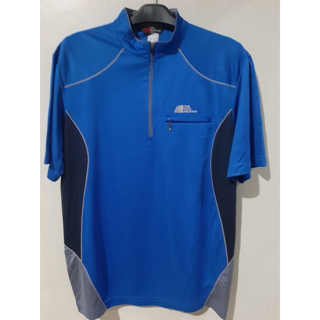 t-shirt kaos outdoor, naik gunung, sepeda olah raga warna biru Freeloved/bekas/thrift/second/seken