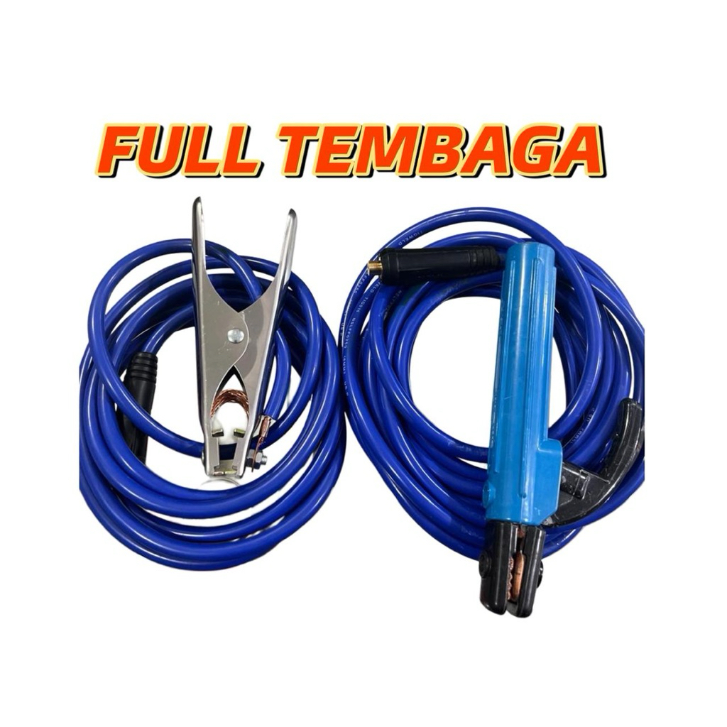 Kabel las set FULL TEMBAGA 16 mm kabel las stang las masa kabel trafo las