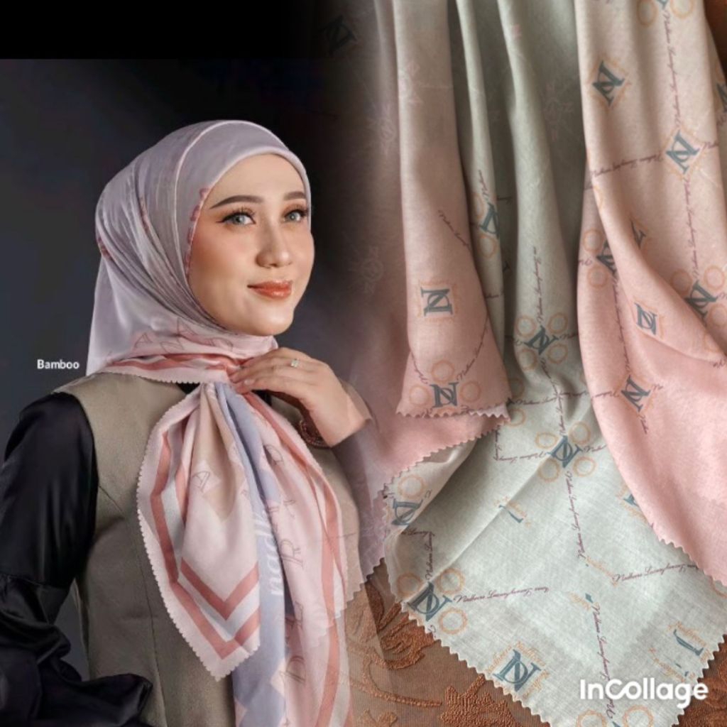SEGIEMPAT MOTIF NADHEERA KW ALA ALA / JILBAB MOTIF VOAL / HIJAB NADHEERA /NADHEERA SCRAF
